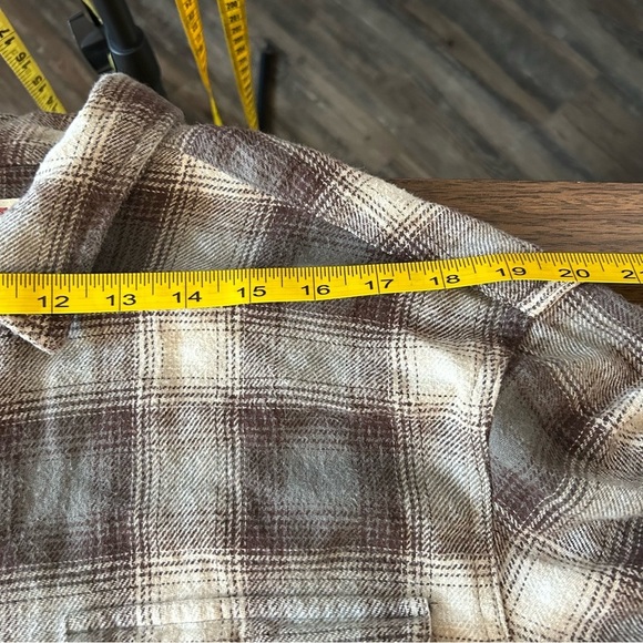 💕 Levi's Casual Button Down Shirt Brown and Cream XL - Picture 7 of 12